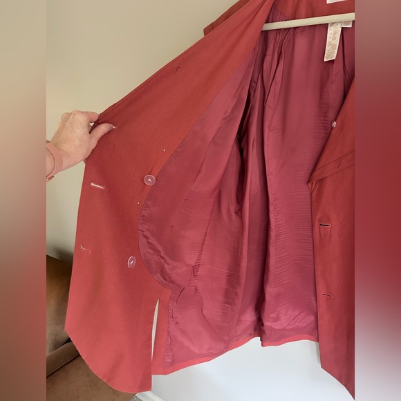 VINTAGE APART Oversized Trench Coat Double Breasted Lagenlook Artsy Whimsy Sz 24 - Picture 13 of 16